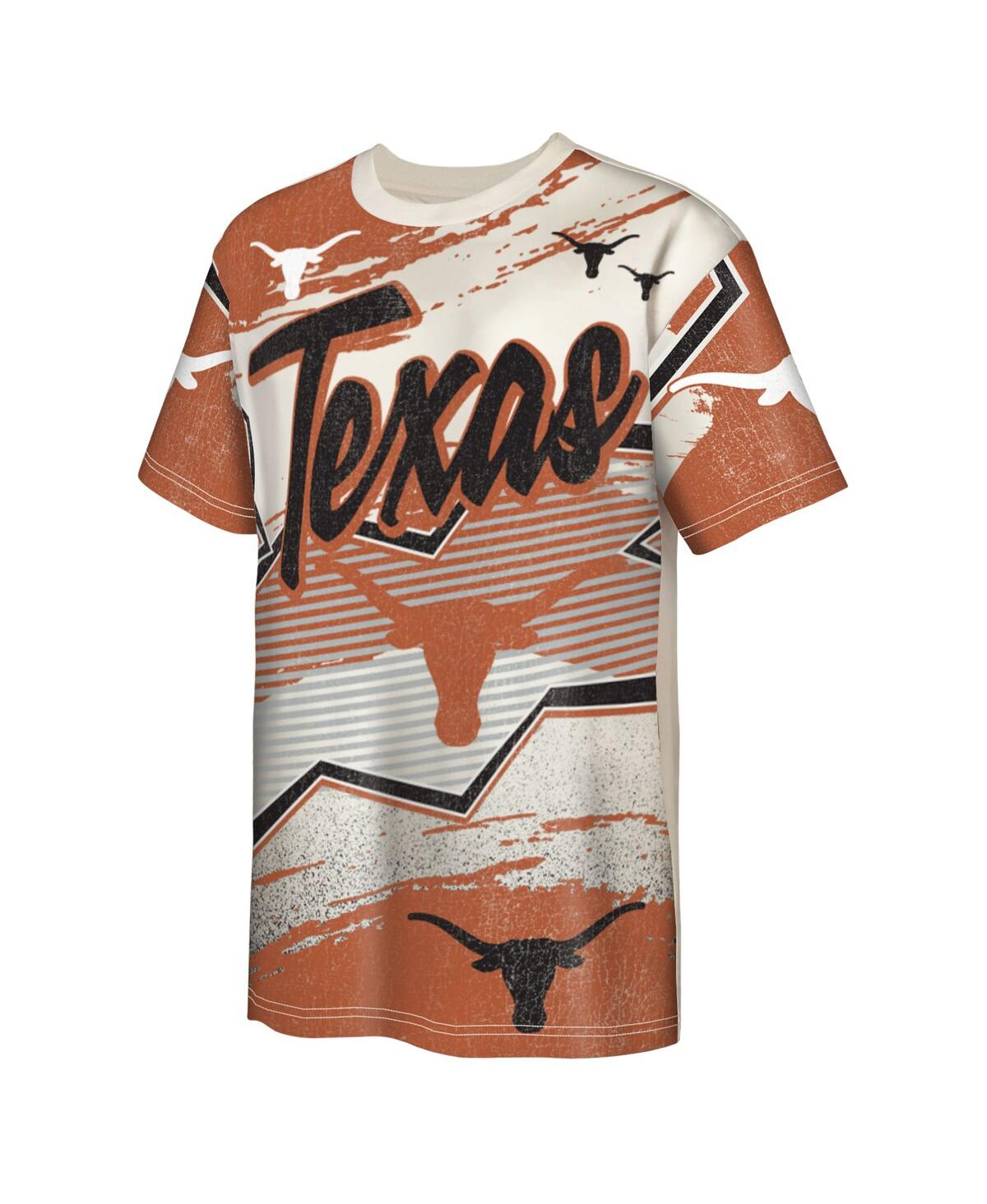 Outerstuff Big Boys And Girls Cream Texas Longhorns Make Noise T-shirt In Animal Print