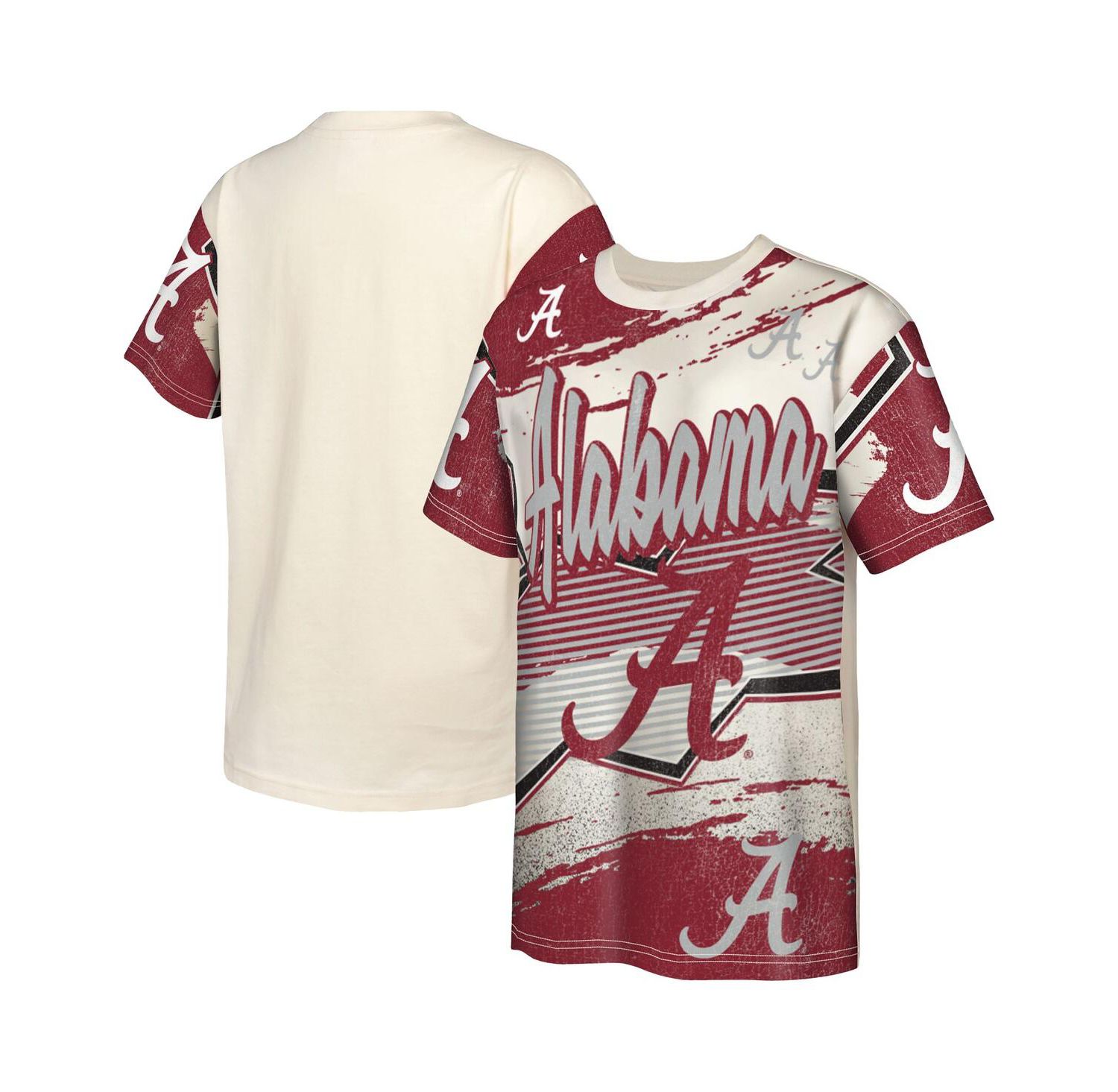 Big Boys and Girls Cream Alabama Crimson Tide Make Noise T-Shirt