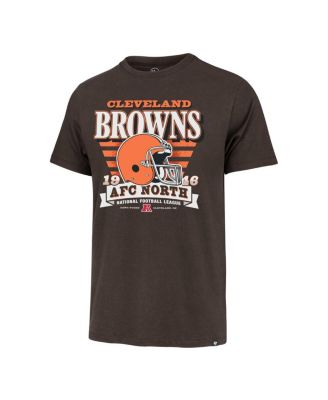 Men's Brown Cleveland Browns Stripe Splash Franklin Throwback T-Shirt