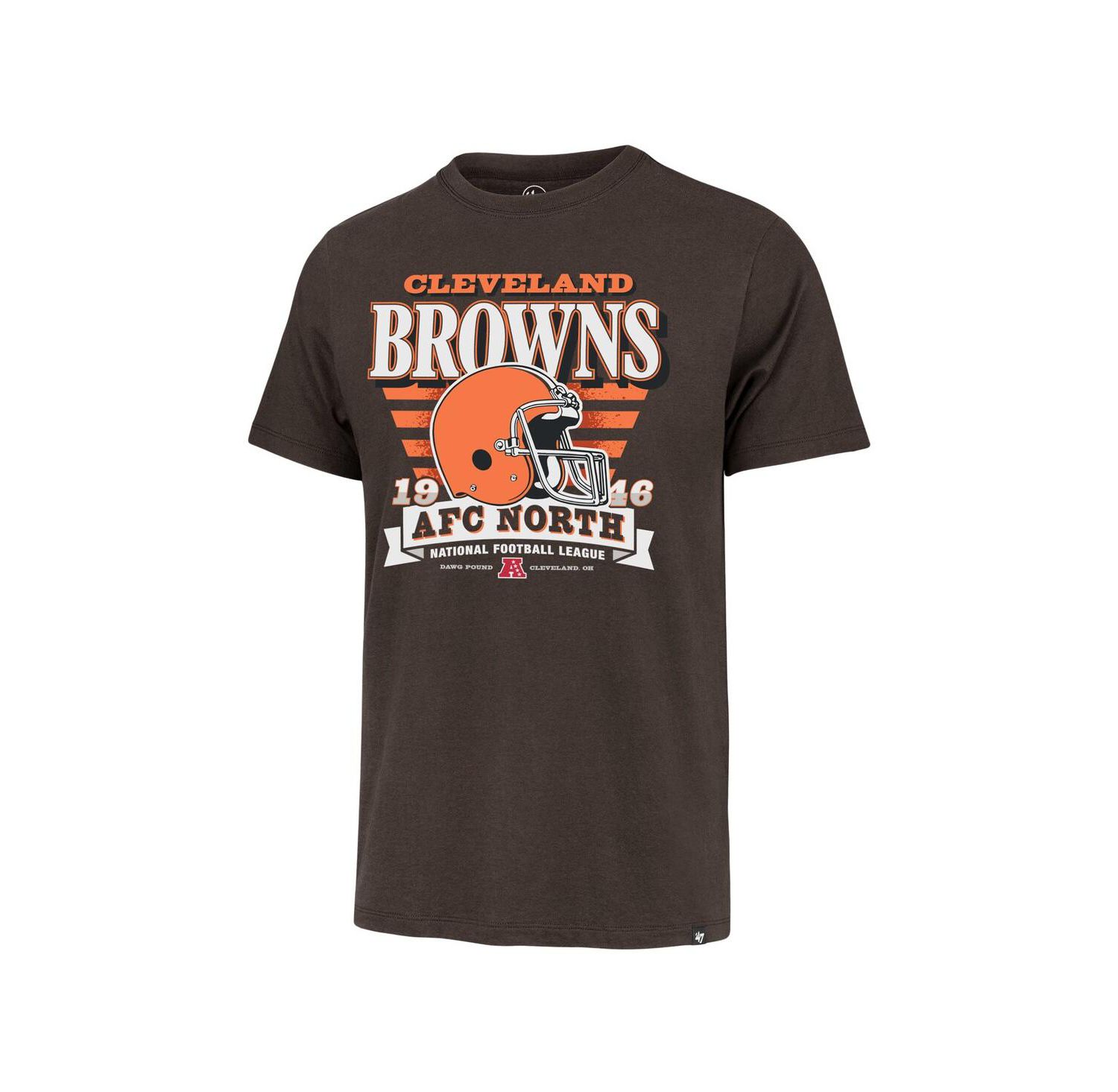 Men's Brown Cleveland Browns Stripe Splash Franklin Throwback T-Shirt