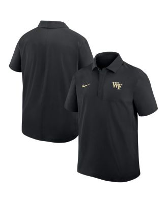 Nike - Men's Black Wake Forest Demon Deacons Woven Dri-FIT Polo Shirt