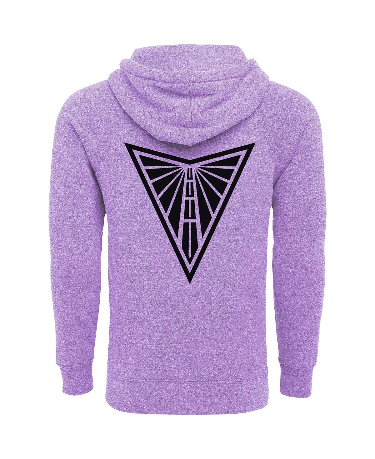 Sportiqe Men's and Women's Violet Golden State Valkyries Heywood Tri-Blend Raglan Full-Zip Hoodie