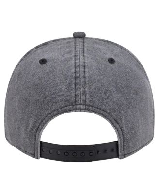 Men's Charcoal Vegas Golden Knights Throwback Washed A-Frame Pre-Curved 9FIFTY Snapback Hat