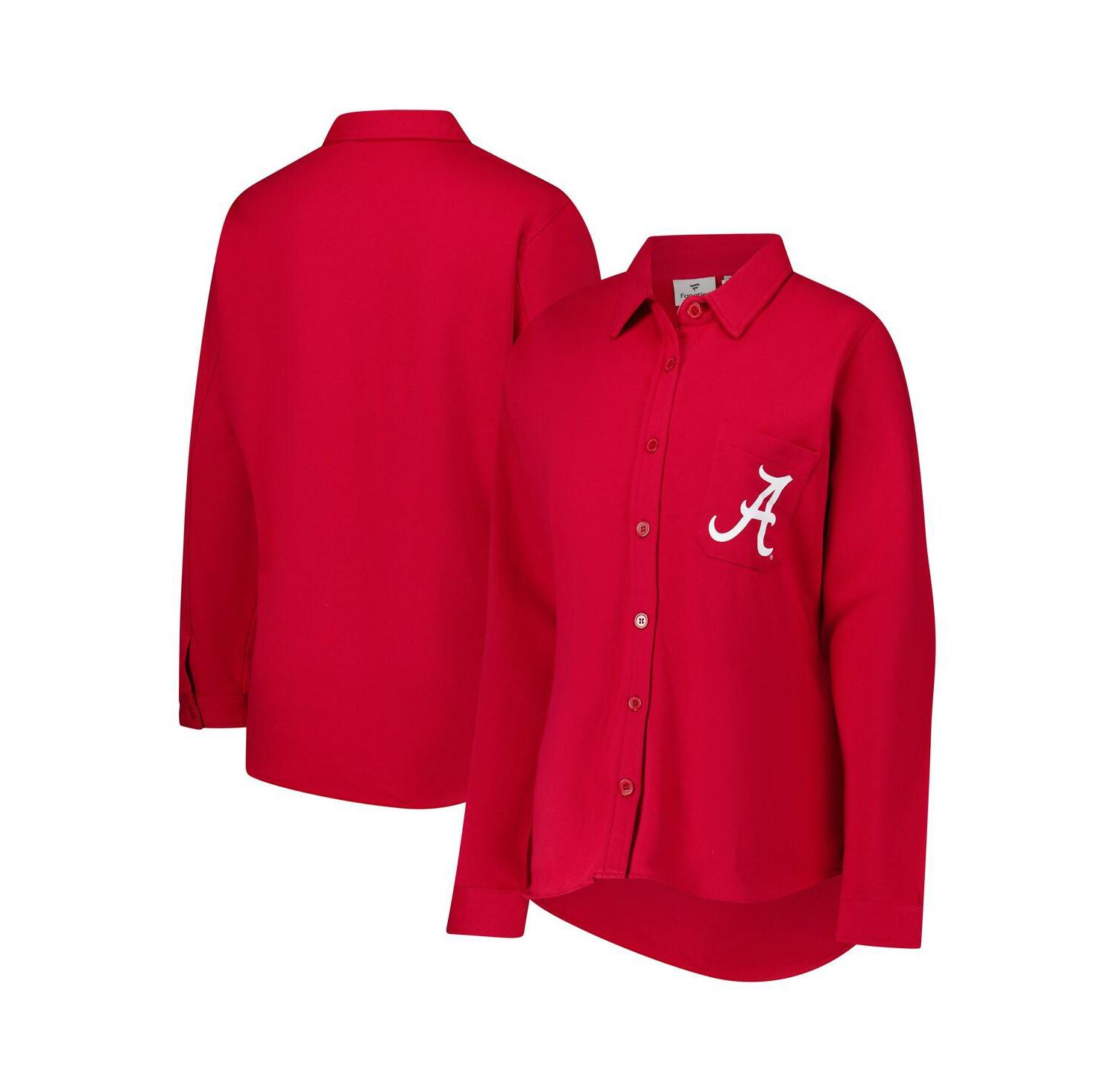 Women's Crimson Alabama Crimson Tide Plus Size Button-Up Shacket