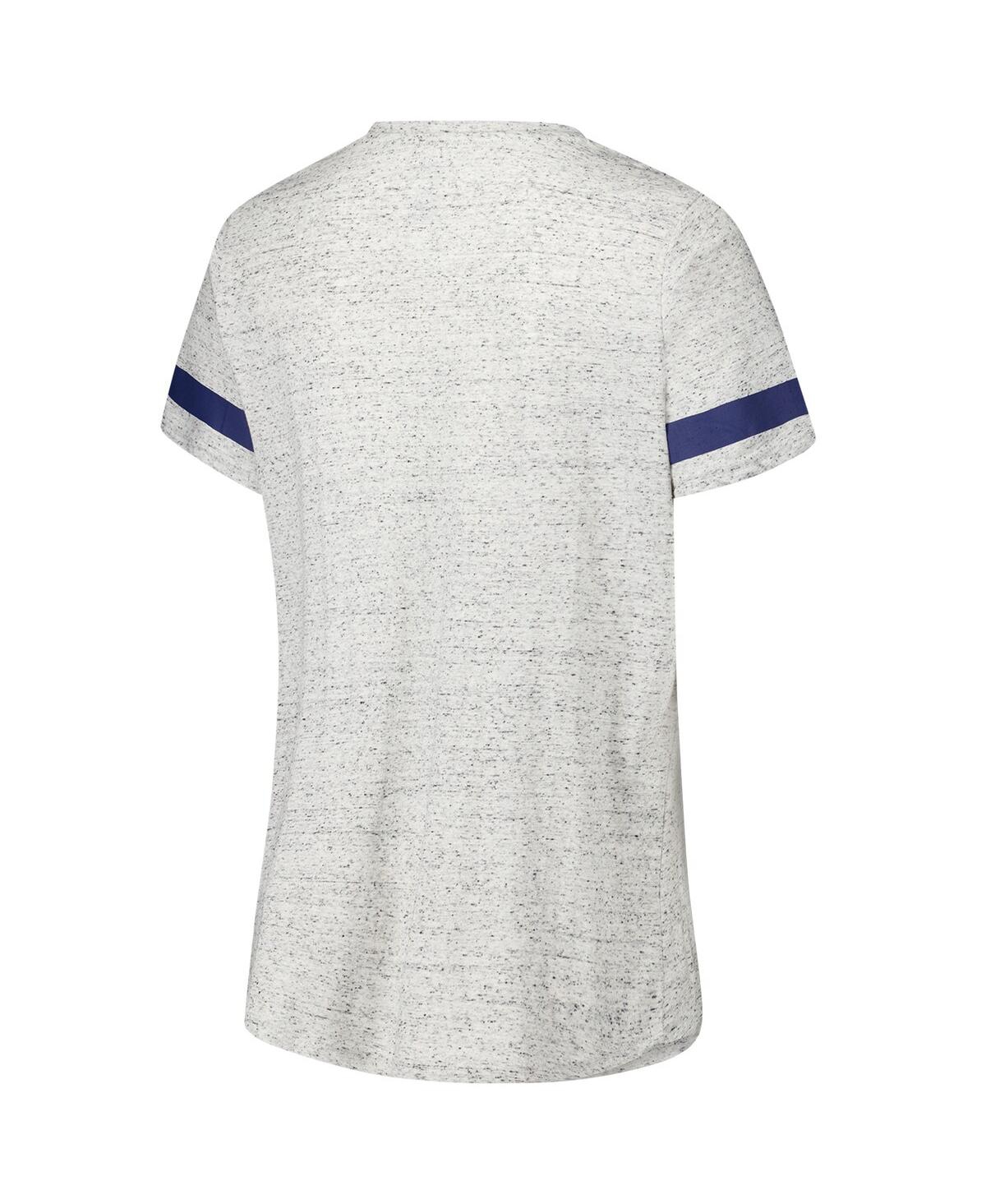 Fanatics Women's Heather Gray North Carolina Tar Heels Plus Size Lace-up V-neck T-shirt In Gray