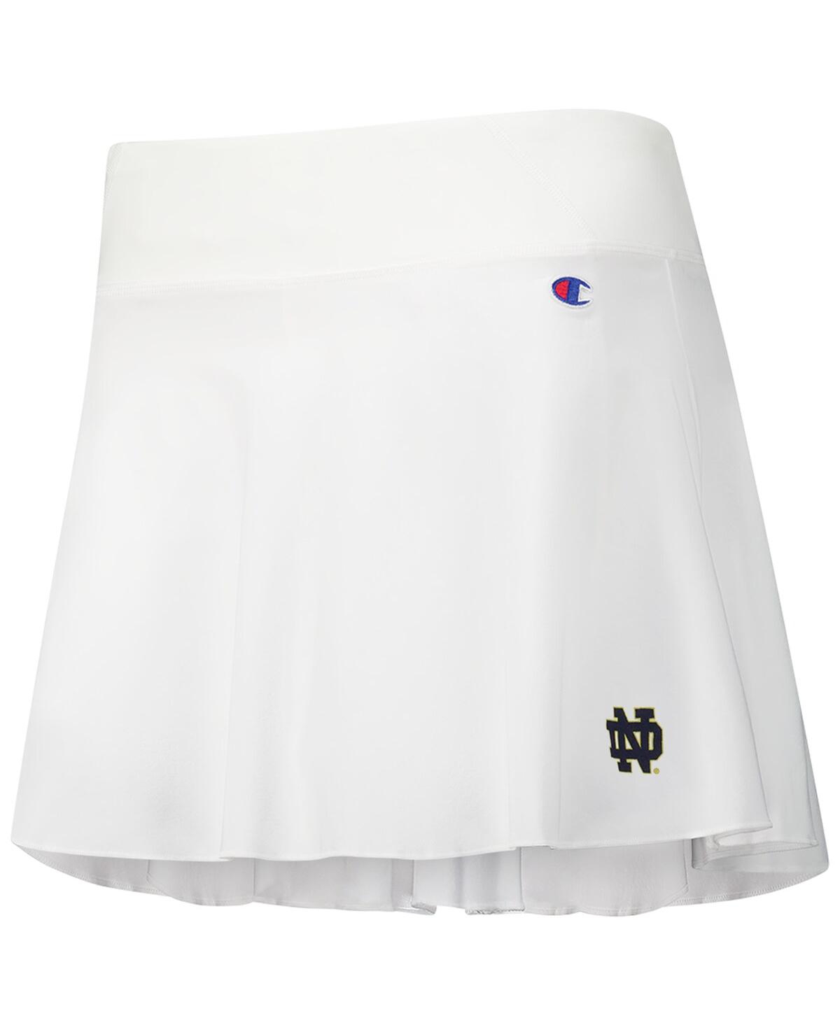 Champion Women's White Notre Dame Fighting Irish Tailgate Soft Touch Skort In White