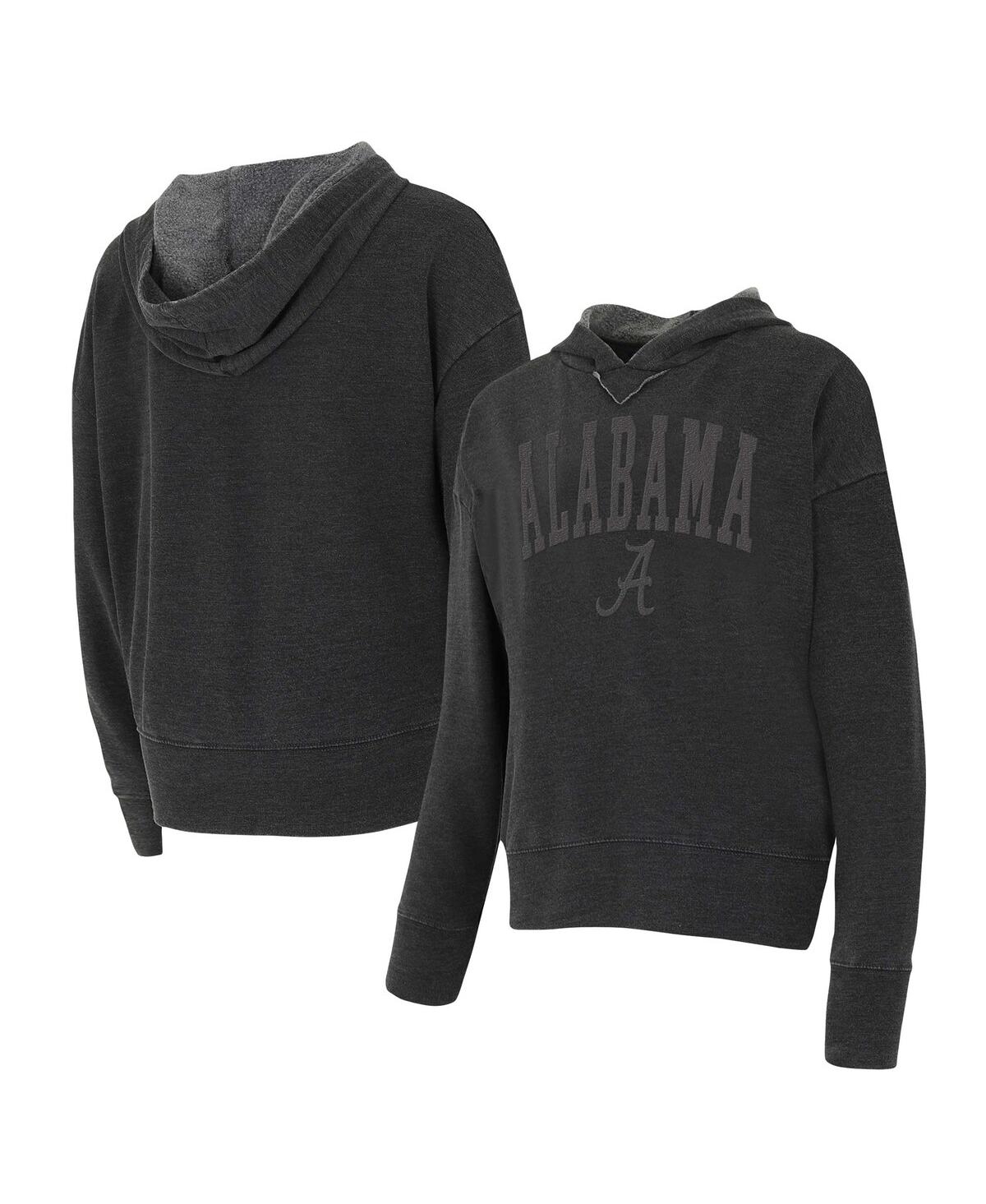 Concepts Sport Concept Sport Women's Charcoal Alabama Crimson Tide Volley Long Sleeve Hoodie Top In Gray