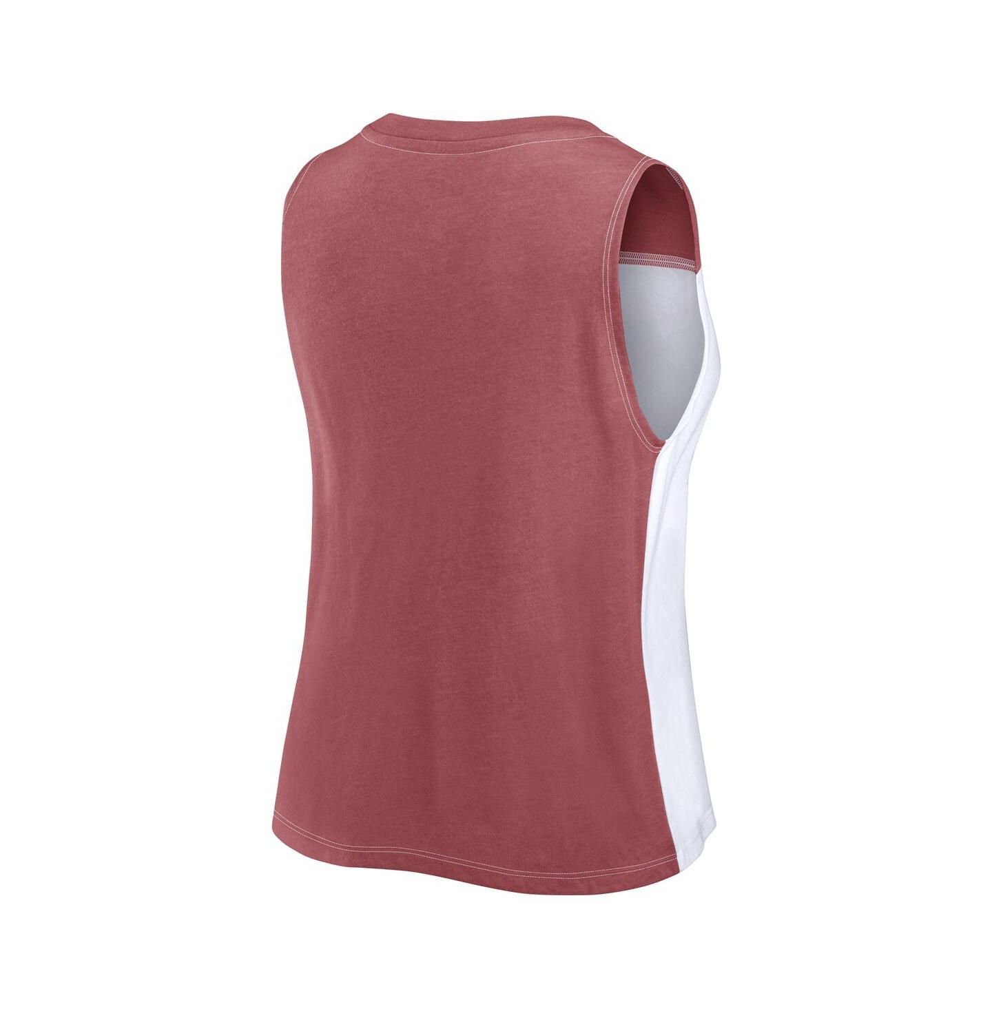 Женский топ Fanatics Maroon/White Texas A&M Aggies Color block High Neck — фото 2