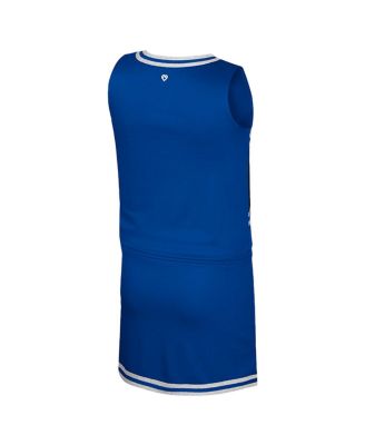 Big Girls 2-Piece Royal Kansas Jayhawks Cheerleader Top and Skirt Set