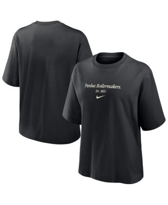 Nike - Women's Black Purdue Boilermakers Boxy T-Shirt
