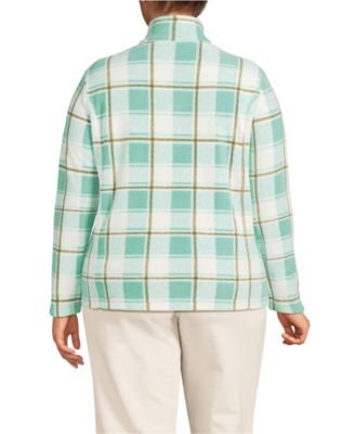 Plus Size Anyweather Fleece Full Zip Print Jacket