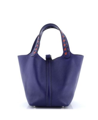 Pre-Owned HERMES PM Picotin Lock Bag Tressage Epsom