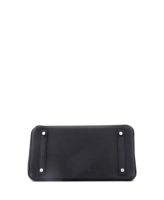 Pre-Owned HERMES Birkin 30 Handbag Black Togo with Palladium Hardware