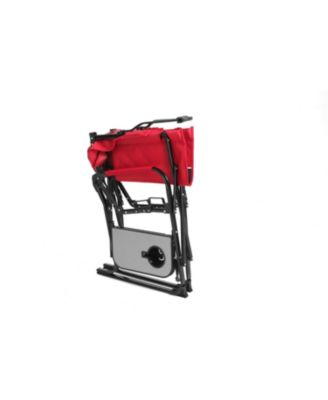 Streamdale Red, heavy-duty oversized folding camping chair with side table & pocket