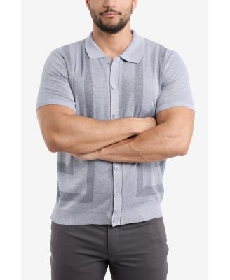 Men's Button Down Short Sleeve Sweater
