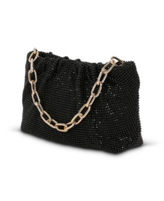 Woman's Vivienne Pleated Crystal Mesh Pouch