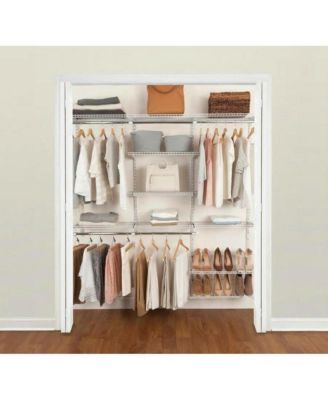 FastTrack 6 to 10 Ft Wide White Wire Closet Configuration Storage Kit