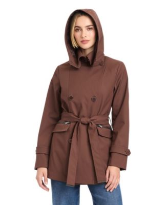 Women's Double-Breasted Belted Trench Coat