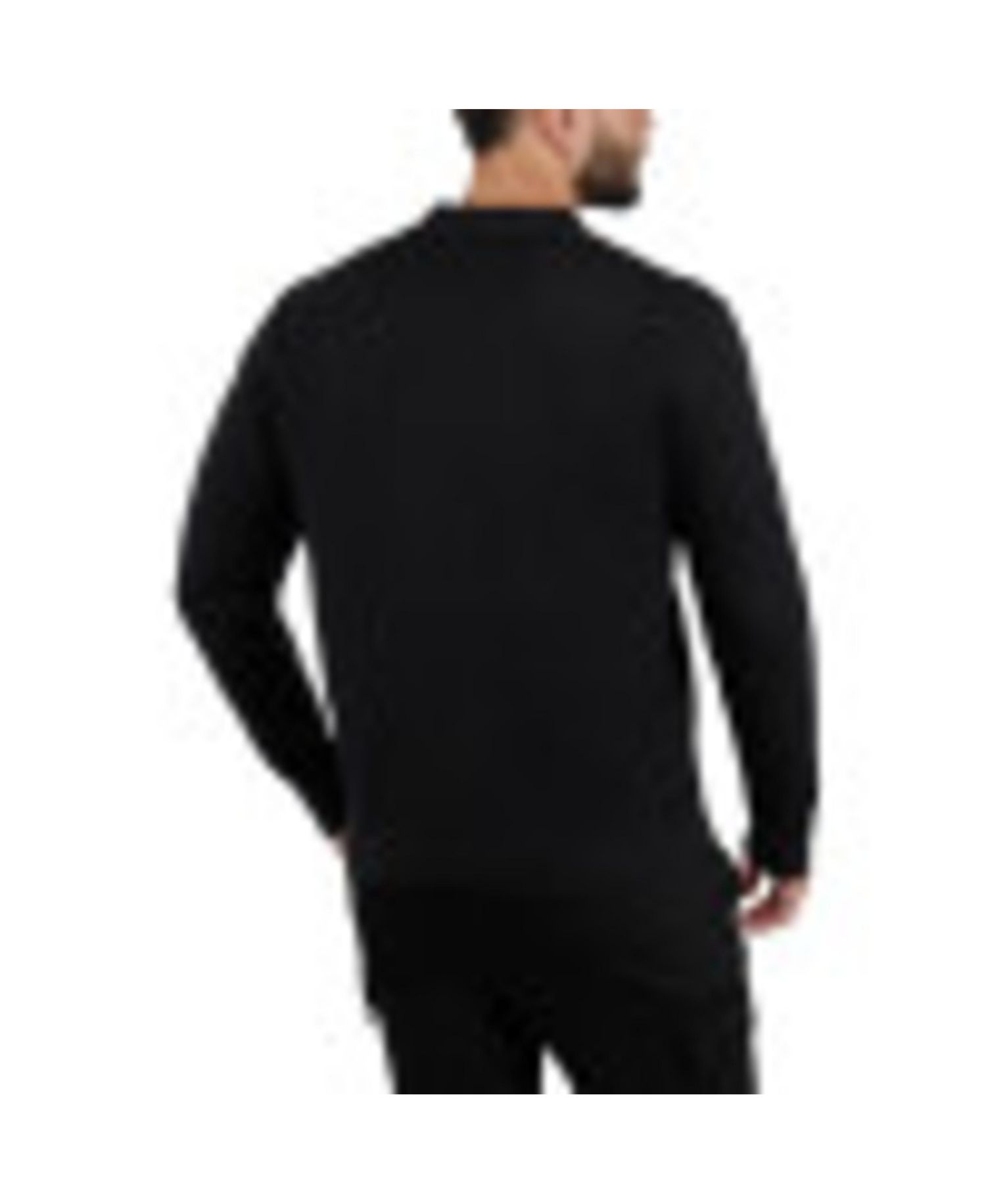 Men's Long Sleeve Sweater With Full Buttoned Two Patch Pockets