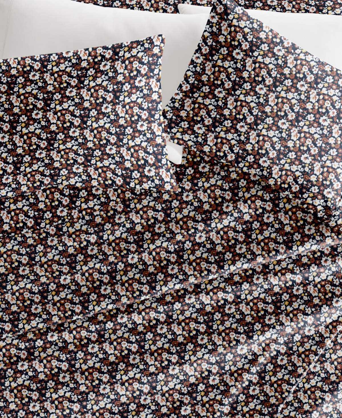 Ienjoy Home Delicate Blossoms 4-p.c. Sheet Set, Queen In Brown
