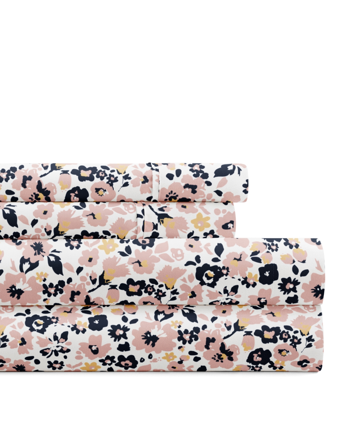 Ienjoy Home Delicate Blossoms 4-p.c. Sheet Set, King In Pink