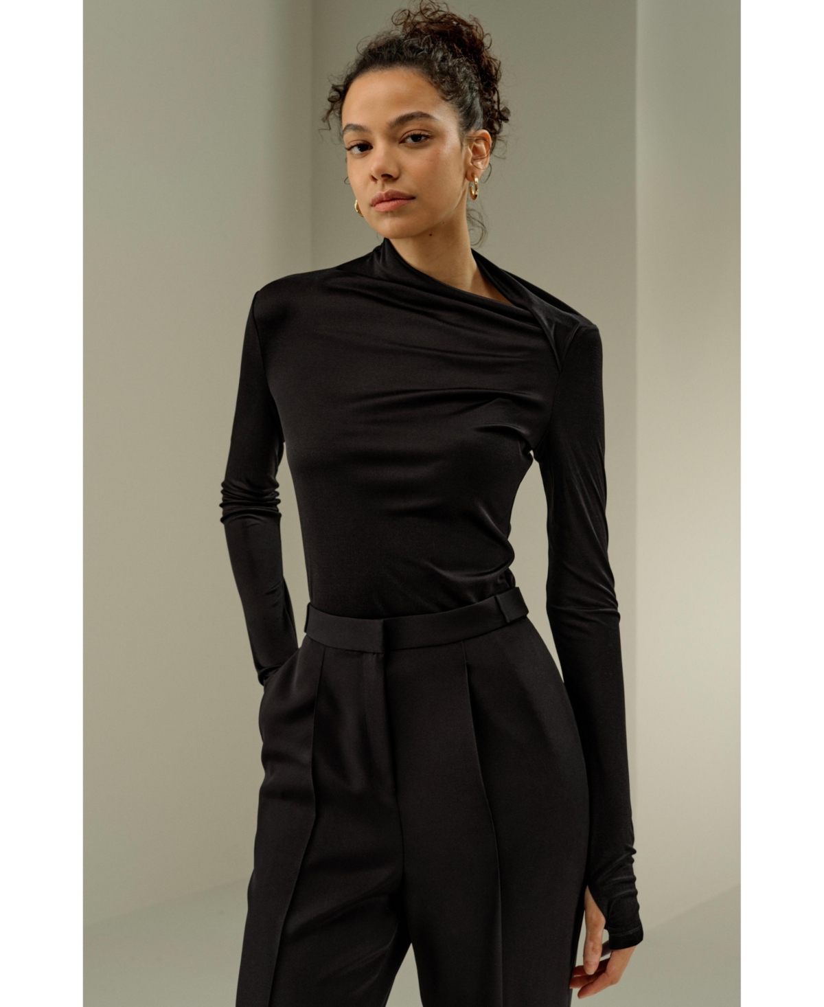 Lilysilk Women's Slim Fitted Silk Jersey Long Sleeve Top