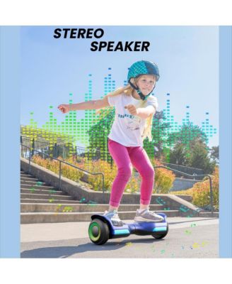 Hoverboard All Terrain Hoverboard-Colorful LED Lights & 500W Motor, Built-in Music Speaker, 7.75mph Speed, 176lbs Max Load.