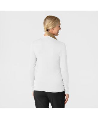 Layers Women’s Long Sleeve Mock Neck Silky Tee