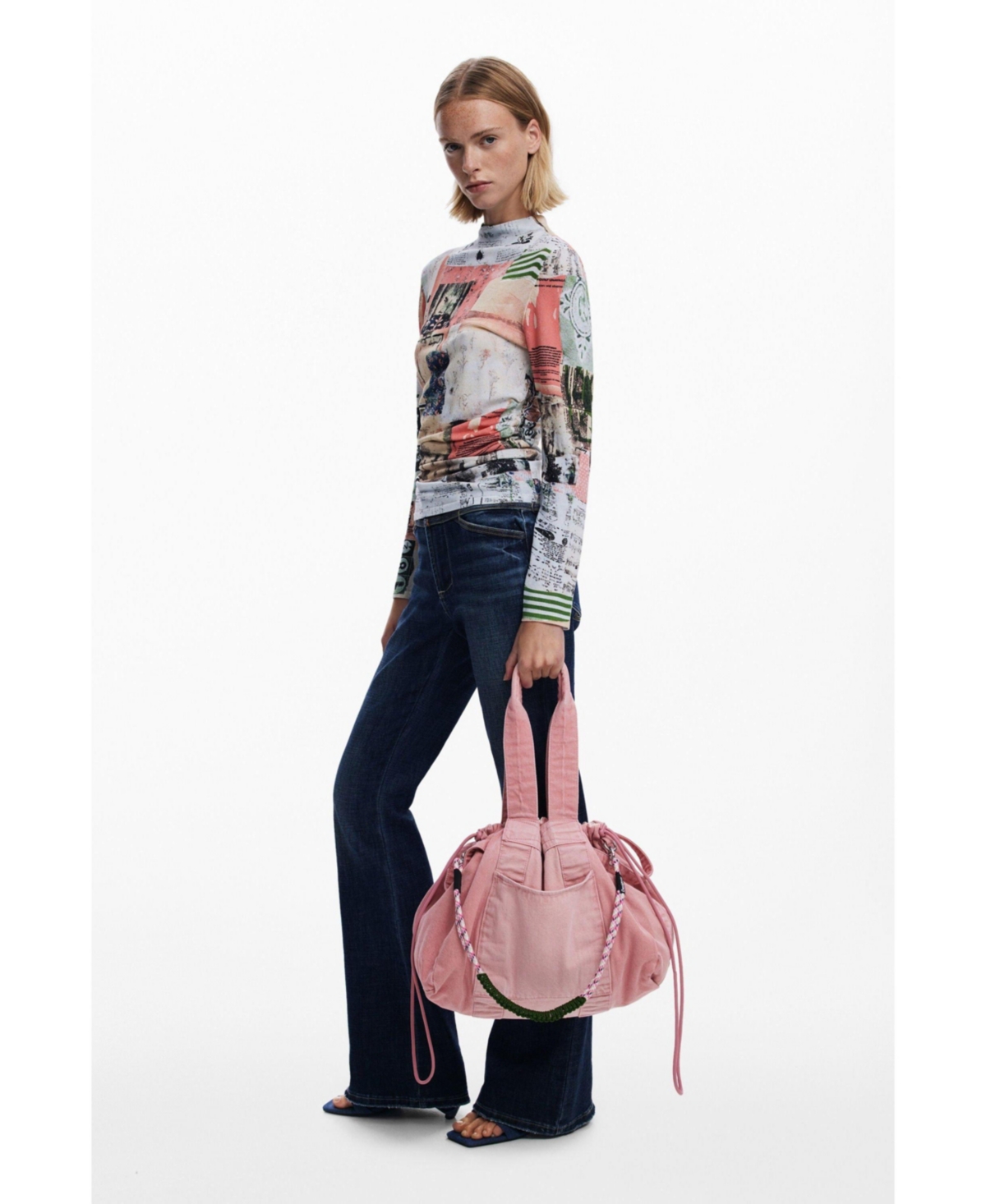 Desigual Women's Large Bag With Pockets In Pink