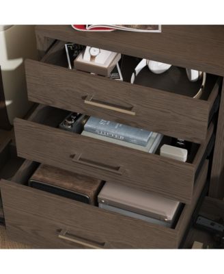 5 Drawers Nightstand with 2 Hidden Drawers,Bedside table,Chest of Drawers