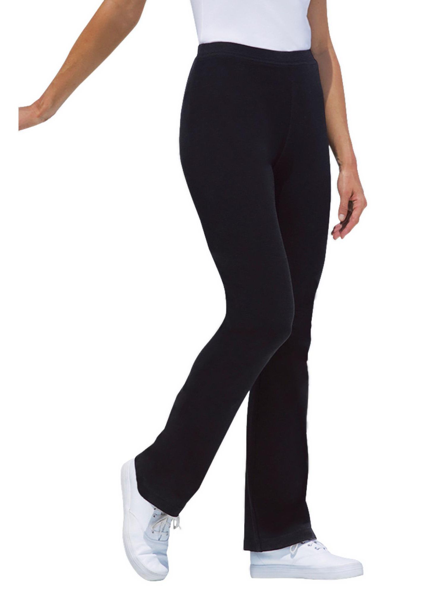 Women's Within Tall Stretch-Cotton Knit Pull-On Bootcut Leggings
