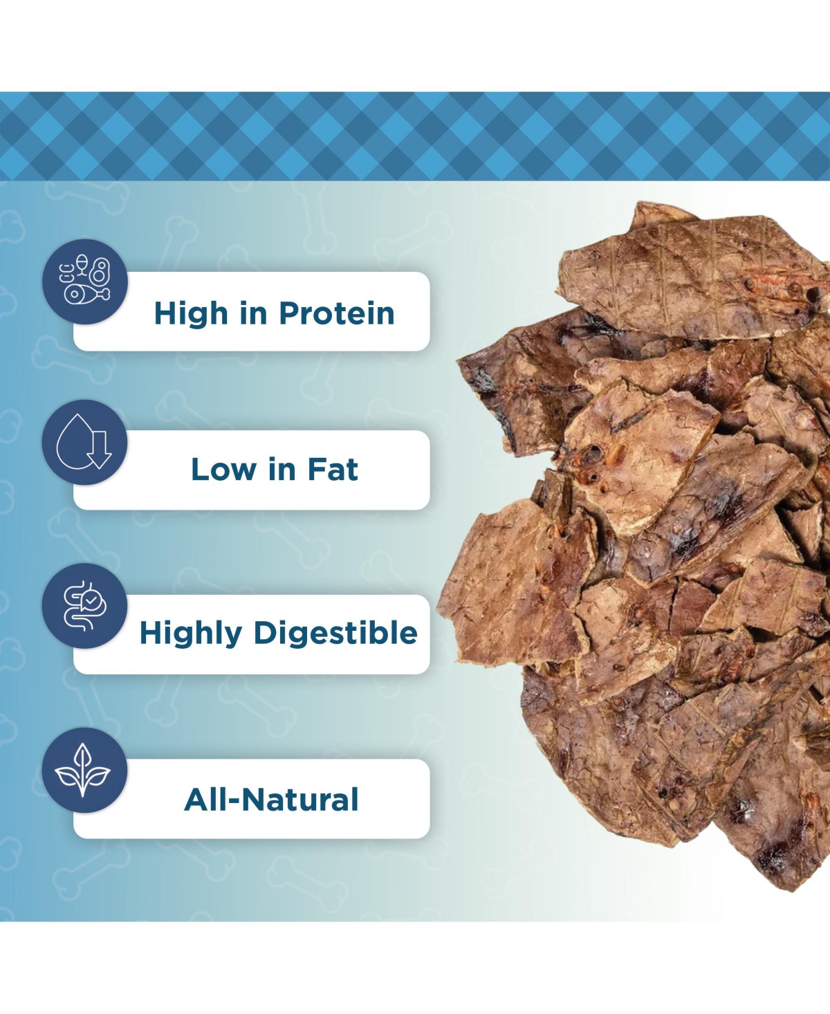 Country Living 4"-6" Beef Lung Slices Dog Treats – 8oz Bag – 100% Natural