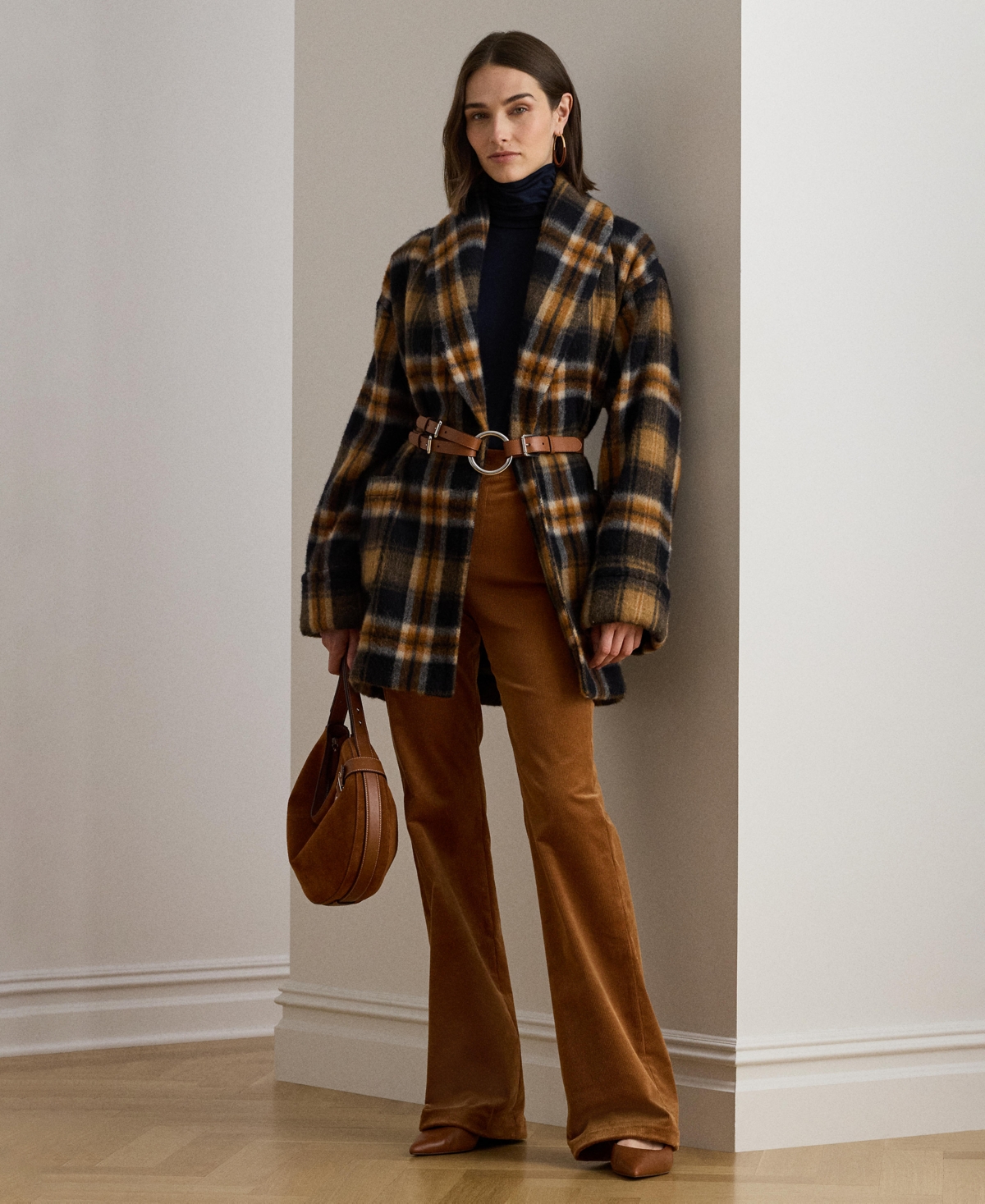 Ralph Lauren High-rise Corduroy Flare Pant In Brown