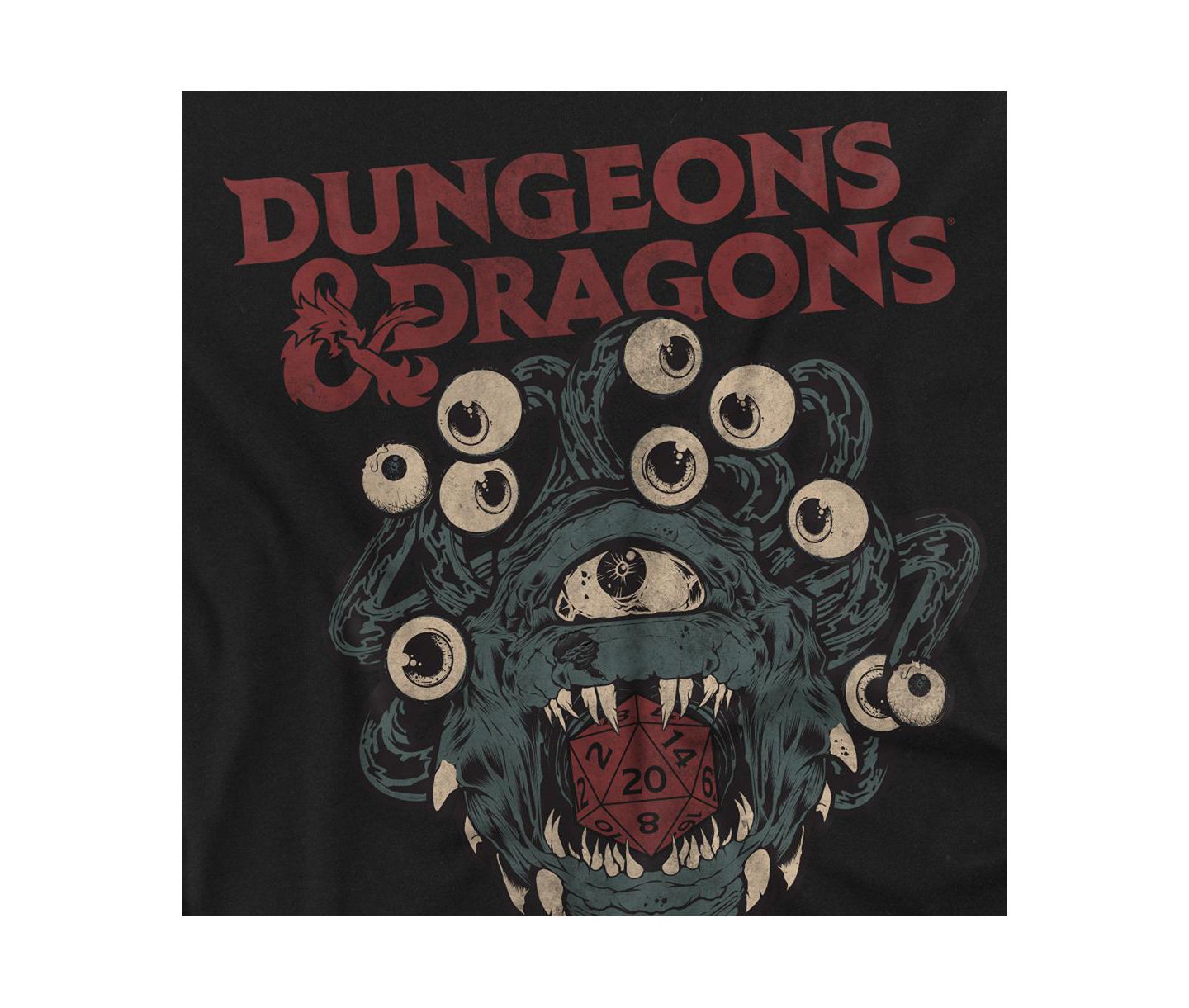 Мужская футболка D&D Big & Tall Dungeons and Dragons Beholder Die, цвет: Чёрный — фото 2