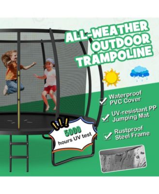 12FT ASTM Approved Recreational Trampoline with Ladder