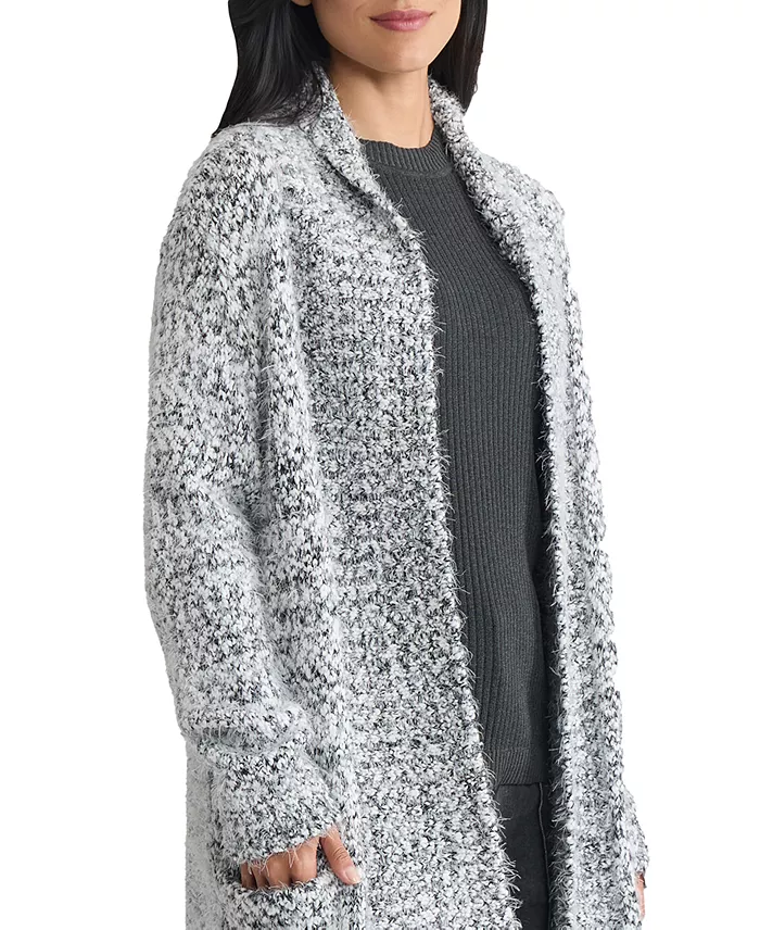 Women's Shawl Collar Open Front Sweater - thumbnail 4