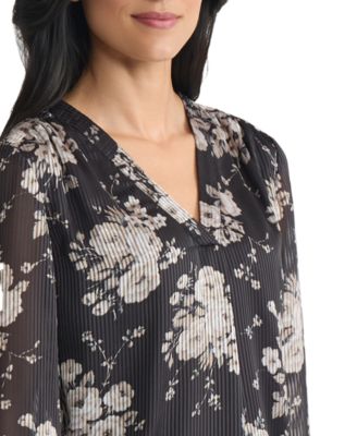 Women's 3/4-Sleeve V-Neck Tunic Top