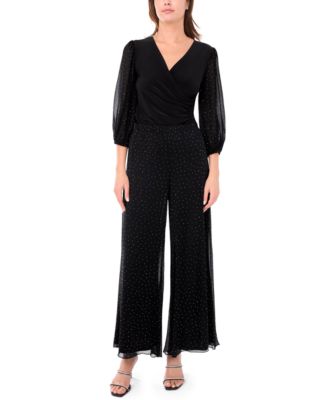 Women's V-Neck Puff Sleeve Wrap Top