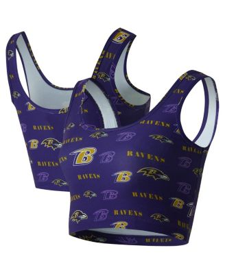 Concepts Sport - Women's Purple Baltimore Ravens Mosaic Allover Print Bralette