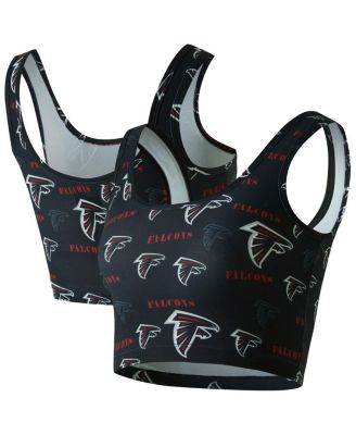 Concepts Sport - Women's Black Atlanta Falcons Mosaic Allover Print Bralette