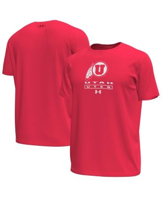 Under Armour - Men's Red Utah Utes Stack Stretch Performance T-Shirt