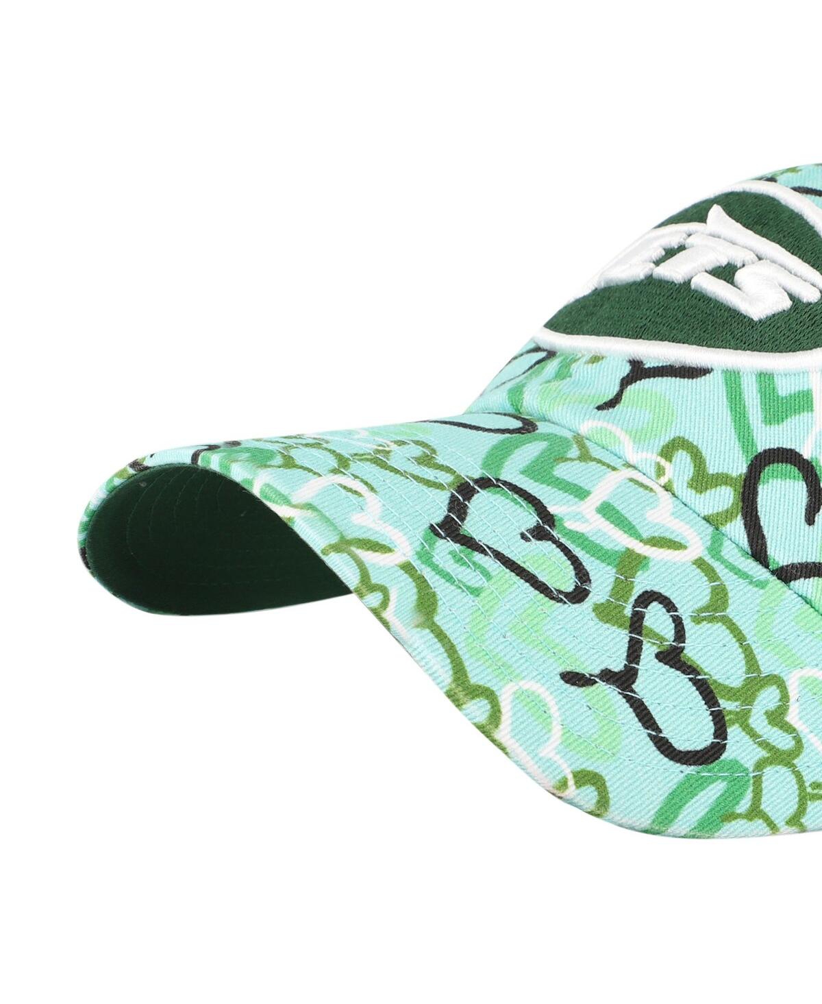 47 Brand Girls Preschool Green New York Jets Mural Clean Up Adjustable Hat In Green