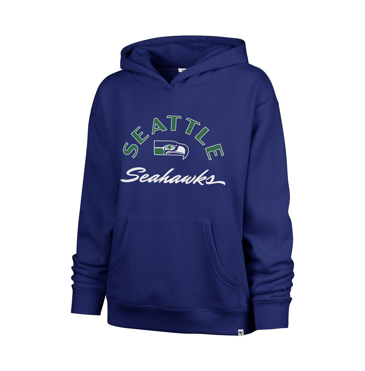Женское худи '47 Brand Royal Seattle Seahawks Whirlwind Naomi Pullover — фото 3