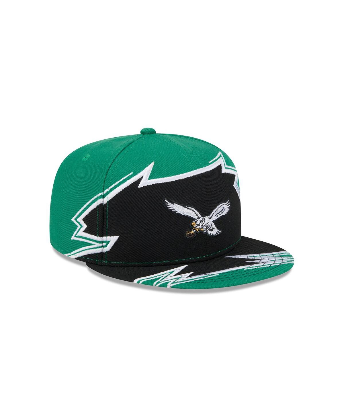 New Era Men's Kelly Green/black Philadelphia Eagles Break 59fifty Fitted Hat In Green