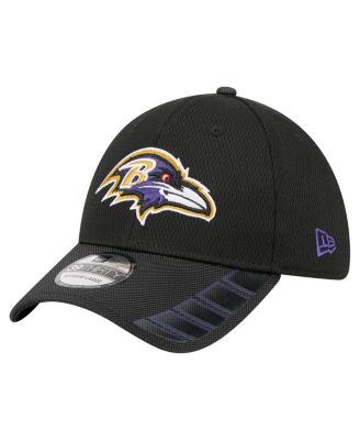 New Era - Men's Black Baltimore Ravens Visor Hit 39THIRTY Flex Hat
