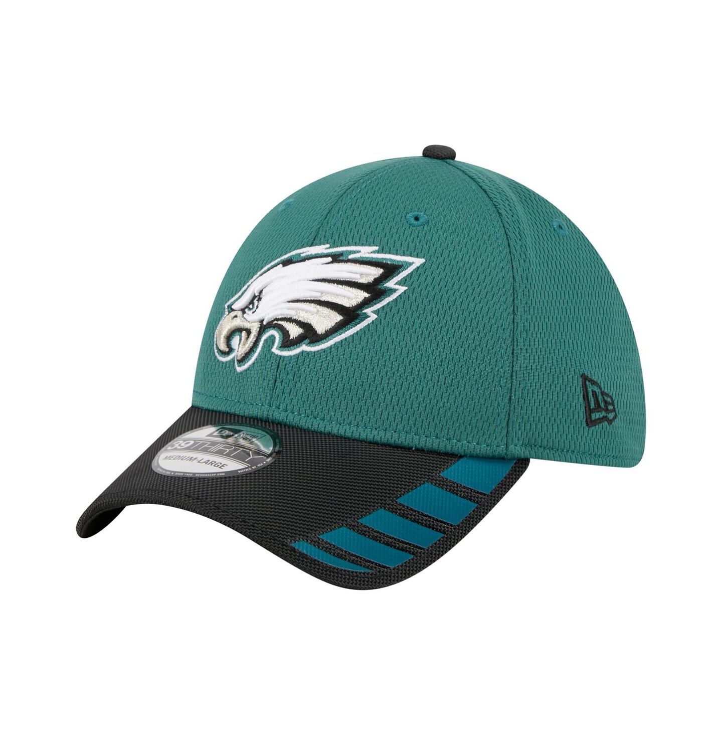 Мужские козырьки New Era Midnight Green Philadelphia Eagles Hit 39THIRTY Flex Hat — фото 1