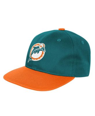 Outerstuff - Big Boys and Girls Aqua Miami Dolphins True Retro Adjustable Hat