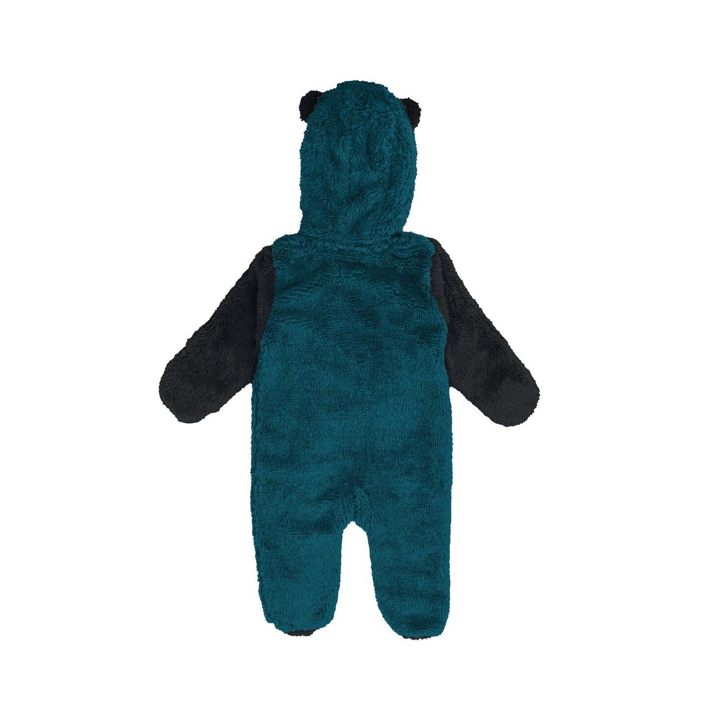 Outerstuff Baby Boys and Girls Teal Jacksonville Jaguars Stay Napping Fleece Bunting Full-Zip Sleeper — фото 2