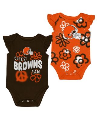 Outerstuff - Baby Girls Cleveland Browns The Sunshine Two-Piece Bodysuit Set