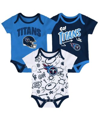 Outerstuff - Baby Boys and Girls Tennessee Titans All Day Play Three-Piece Bodysuit Set